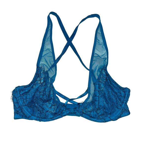 Victoria's Secret Very Sexy Shimmer Unlined Plunge Bra Size 32C - Picture 1 of 4